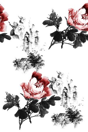 原创时尚中国风印花华亿平台图片