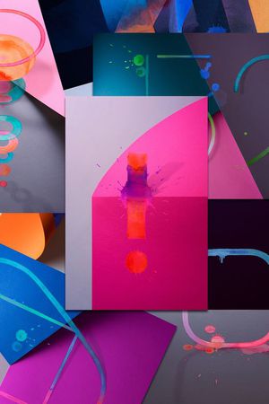 撞色拼贴印花华亿平台图片