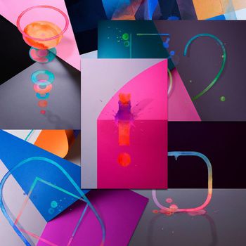 撞色拼贴印花华亿平台图片