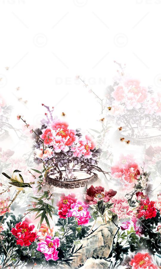 中国风印花华亿平台图片