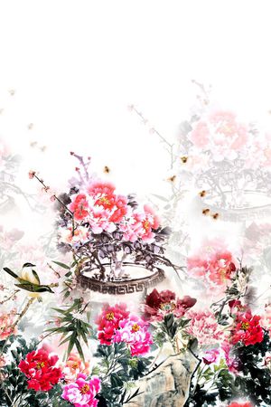 中国风印花华亿平台图片