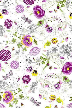 清爽手绘女装花卉印花华亿平台图片