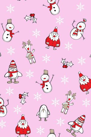 圣诞卡通印花华亿平台图片