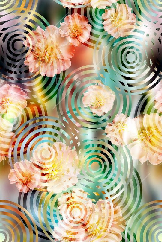 时尚大气印花华亿平台图片