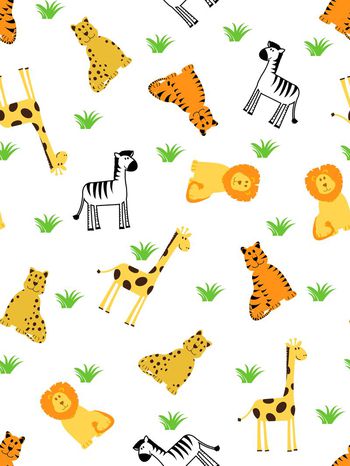 551493-童趣 卡通图案 老虎 长颈鹿 斑马