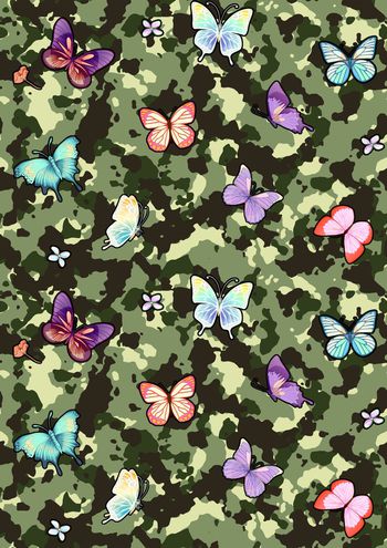 551538-迷彩蝴蝶