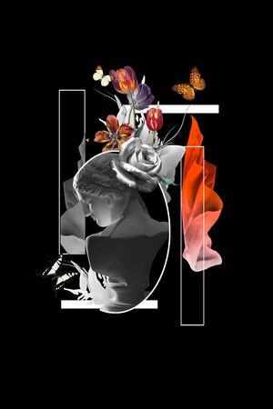 潮流时尚印花华亿平台图片