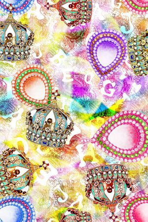 潮流时尚大牌印花华亿平台图片