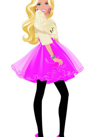 美女 卡通美女 女神 时尚美女 手绘美女 长发美女印花华亿平台图片