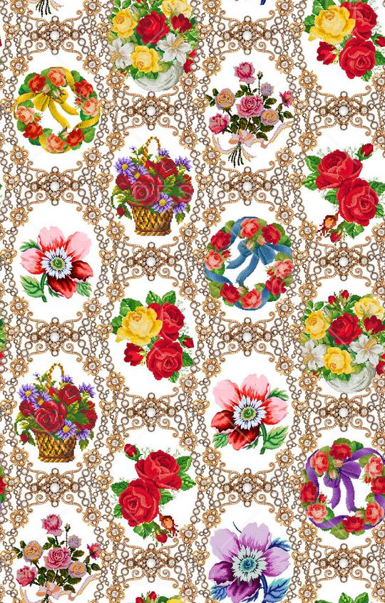 复古印花华亿平台图片