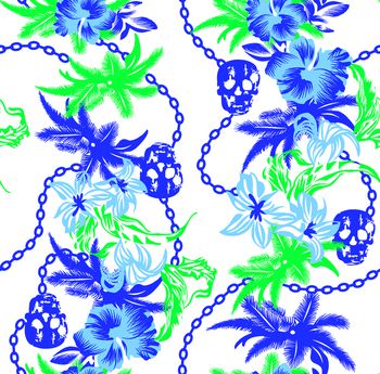 551738-骷髅头花叶