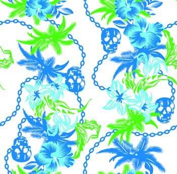 551741-骷髅头花叶