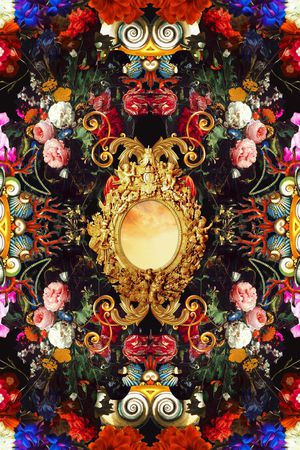 复古油画图案 欧式花边印花华亿平台图片