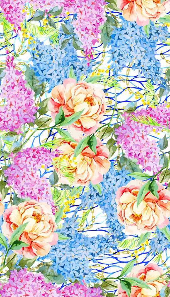 绣球花印花华亿平台图片