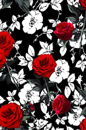 抽象玫瑰花印花华亿平台图片