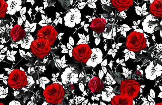 抽象玫瑰花印花华亿平台图片