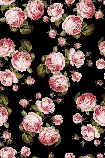 551855-原创时尚大牌女装复古风格玫瑰花大花