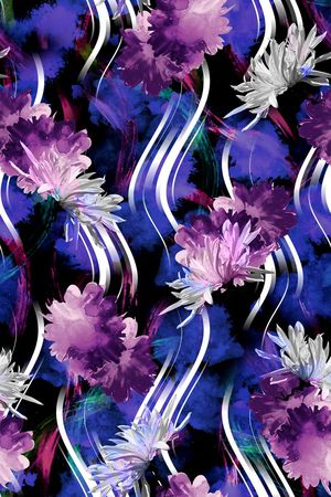 花卉印花华亿平台图片