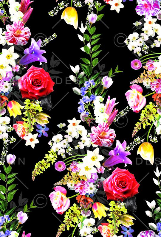 原创花卉印花华亿平台图片