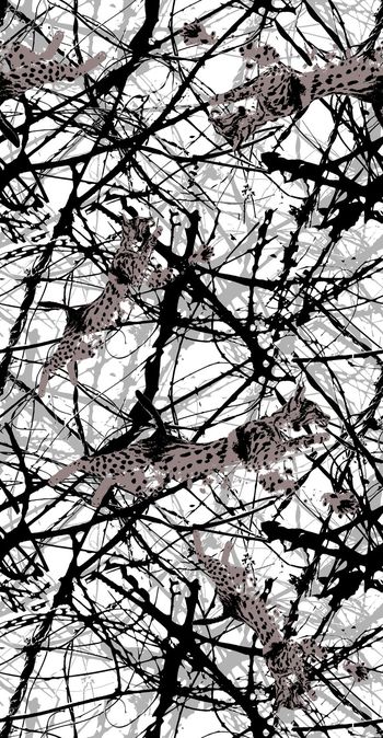 552014-潮流森林趋势男装豹子森林树木纹理图