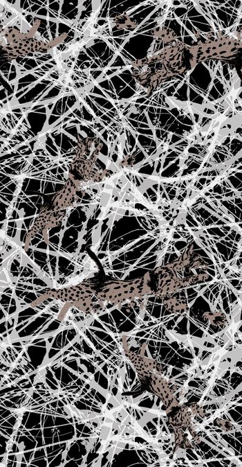 552015-潮流森林趋势男装豹子森林树木纹理图