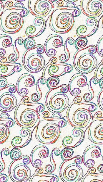 552046-复古 多彩锁链图 几何 服装 家纺