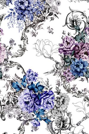 花卉印花华亿平台图片