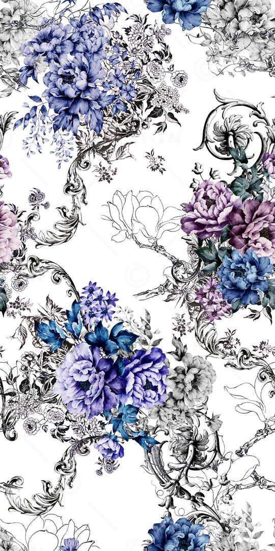 花卉印花华亿平台图片