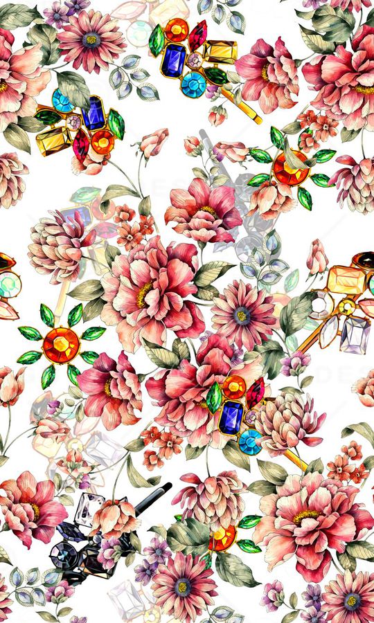 花卉印花华亿平台图片