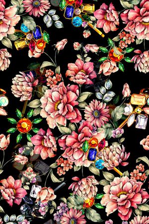 花卉印花华亿平台图片