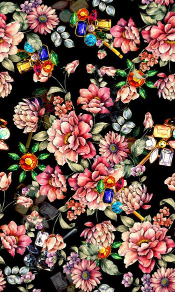 552186-花卉珠宝首饰组合