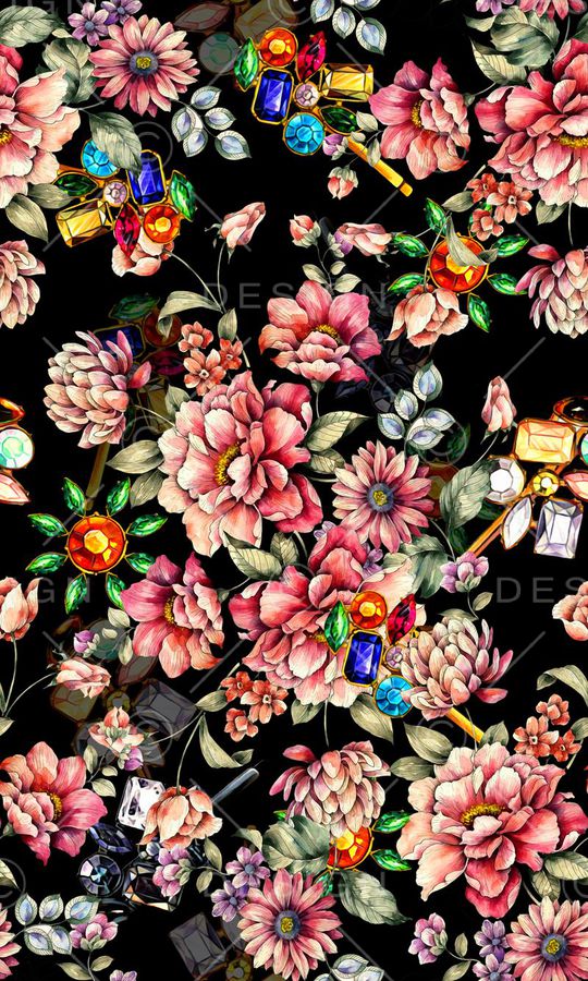 花卉印花华亿平台图片