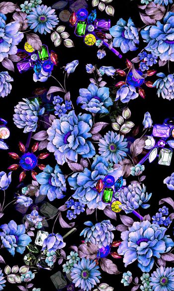 552187-花卉珠宝首饰组合