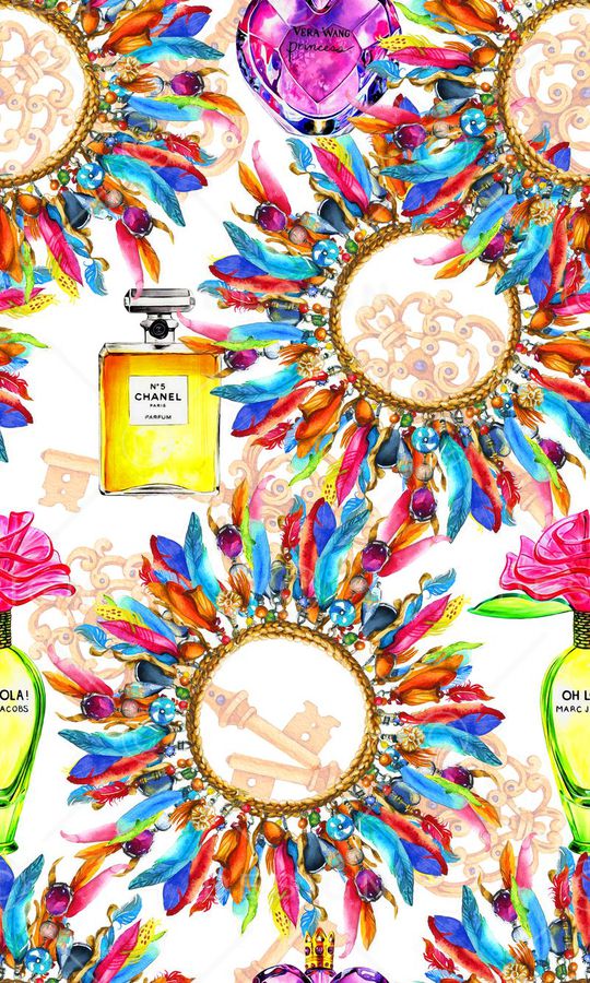 水彩画印花华亿平台图片