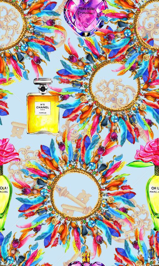 水彩画印花华亿平台图片