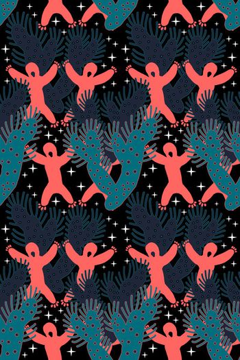 552229-花艺坊手绘原创土著装饰图案