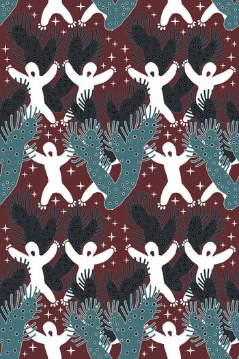 552231-花艺坊手绘原创土著装饰图案