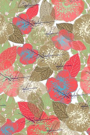 大花朵印花华亿平台图片