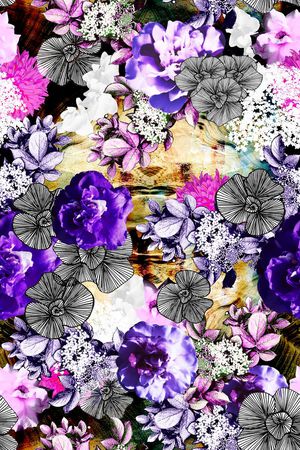 抽象炫彩印花华亿平台图片