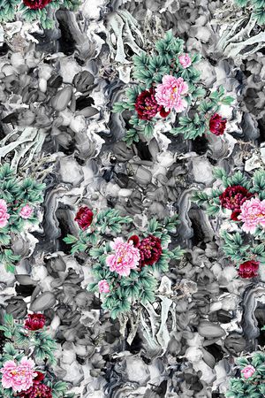 流行时尚中国风印花华亿平台图片