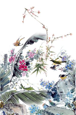 国画绘画印花华亿平台图片