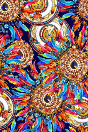 部落风情印花华亿平台图片