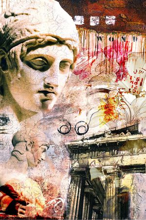 抽象男装定位图案   男士T恤印花华亿平台图片