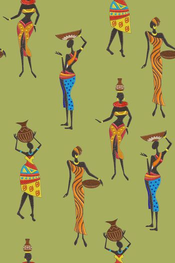 552449-原创时尚潮流印度非洲针绣人物女装夹