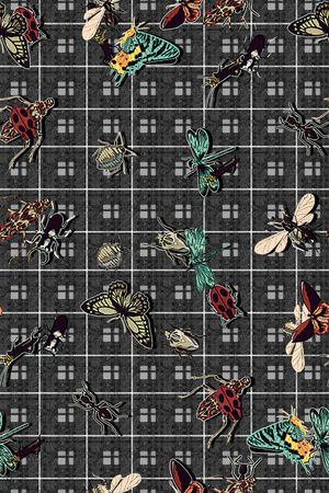 几何黑白印花华亿平台图片