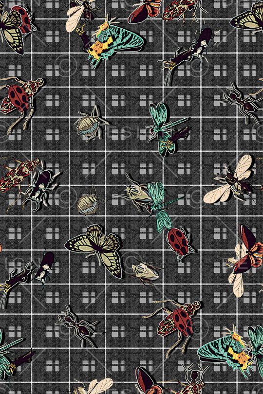 几何黑白印花华亿平台图片