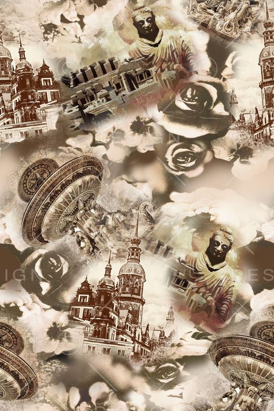 时尚 复古印花华亿平台图片