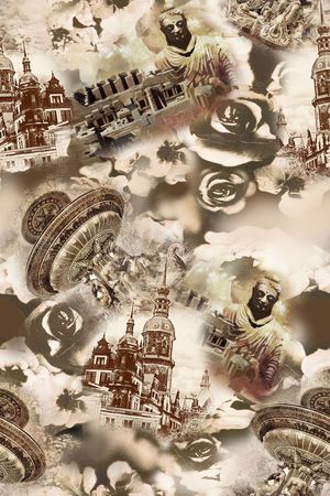 时尚 复古印花华亿平台图片