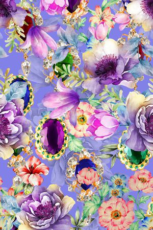 花卉印花华亿平台图片