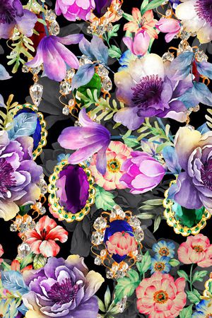 花卉印花华亿平台图片